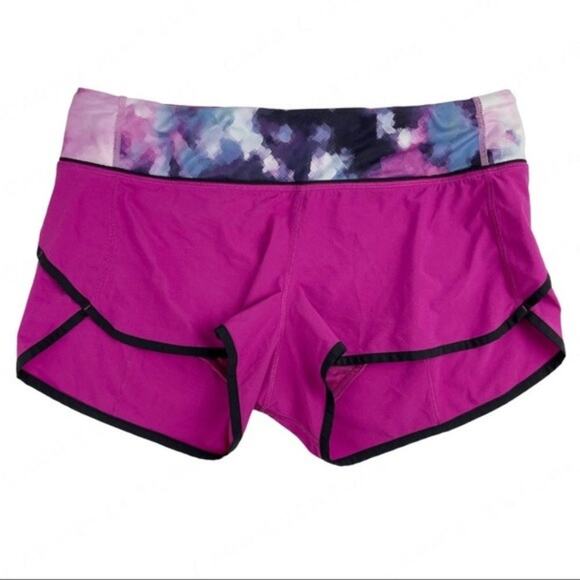 Lululemon Speed Short Raspberry Blooming Pixie Running Athletic Active Shorts 8 - Picture 1 of 8